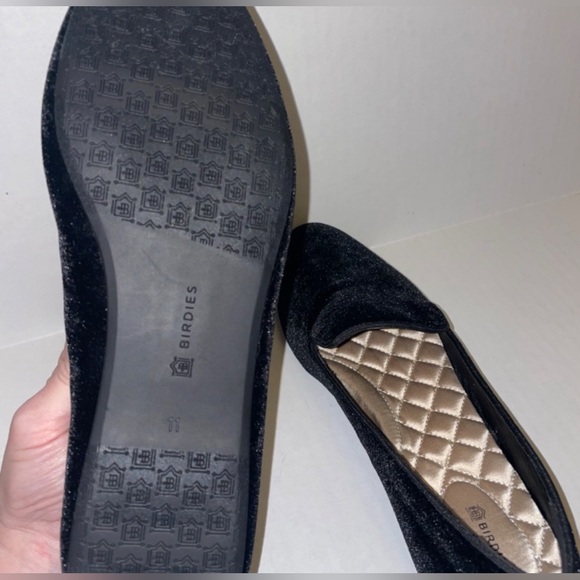 BIRDIES NWOB The Starling Black Velvet Slip On Flats Loafer Women's Size 11 - Picture 9 of 11